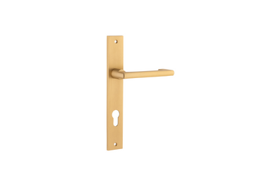 Baltimore Return Lever Rectangular Brushed Brass