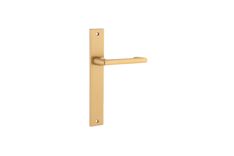 Baltimore Return Lever Rectangular Brushed Brass