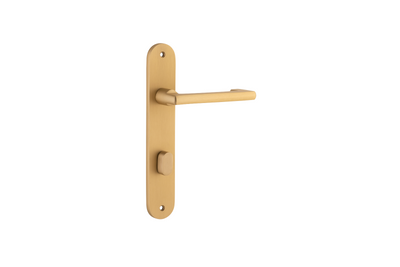 Baltimore Return Lever Oval Brushed Brass