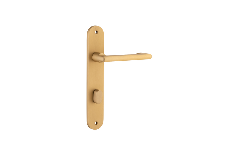 Baltimore Return Lever Oval Brushed Brass