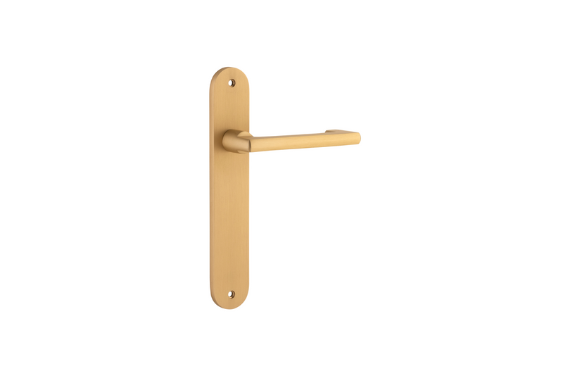 Baltimore Return Lever Oval Brushed Brass