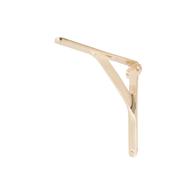 Shelf Bracket Medium Polished Brass