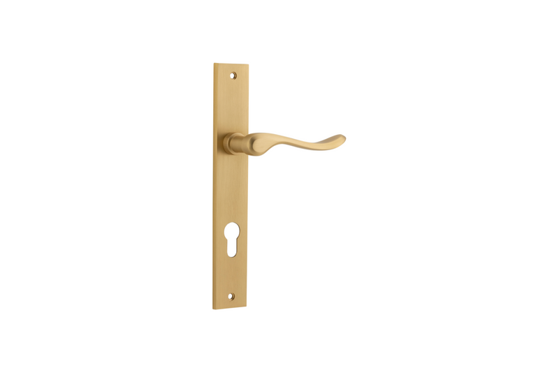 Stirling Lever Rectangular Brushed Brass