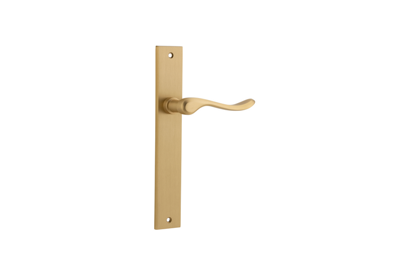 Stirling Lever Rectangular Brushed Brass