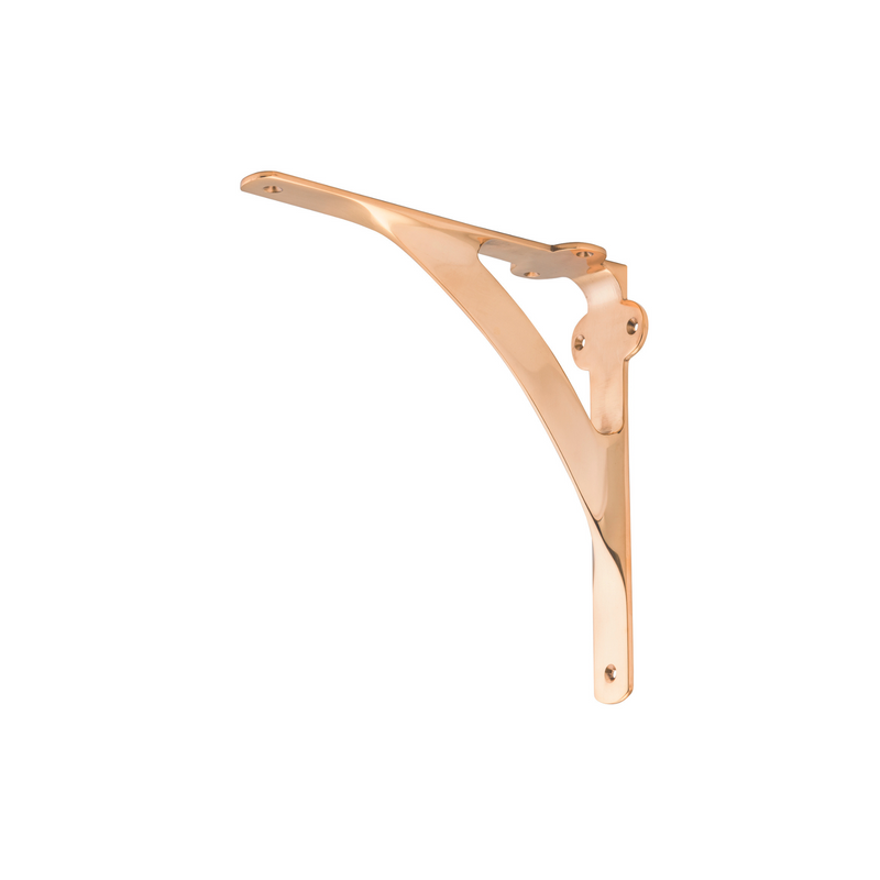 Shelf Bracket Large Polished Brass