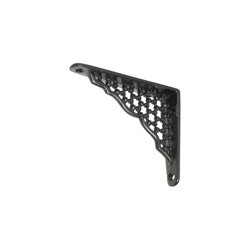 Shelf Bracket Ornate Matt Black