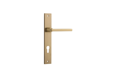 Baltimore Lever Rectangular Brushed Brass