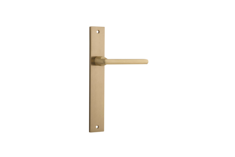 Baltimore Lever Rectangular Brushed Brass