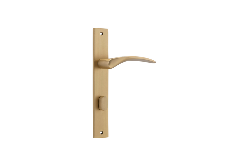 Oxford Lever Rectangular Brushed Brass