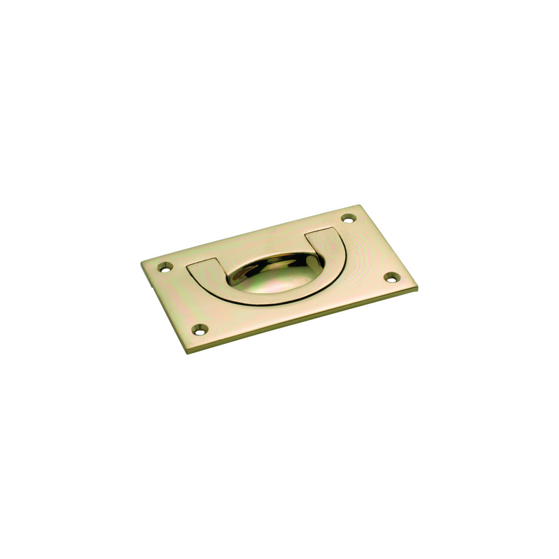 Flush Pull Polished Brass