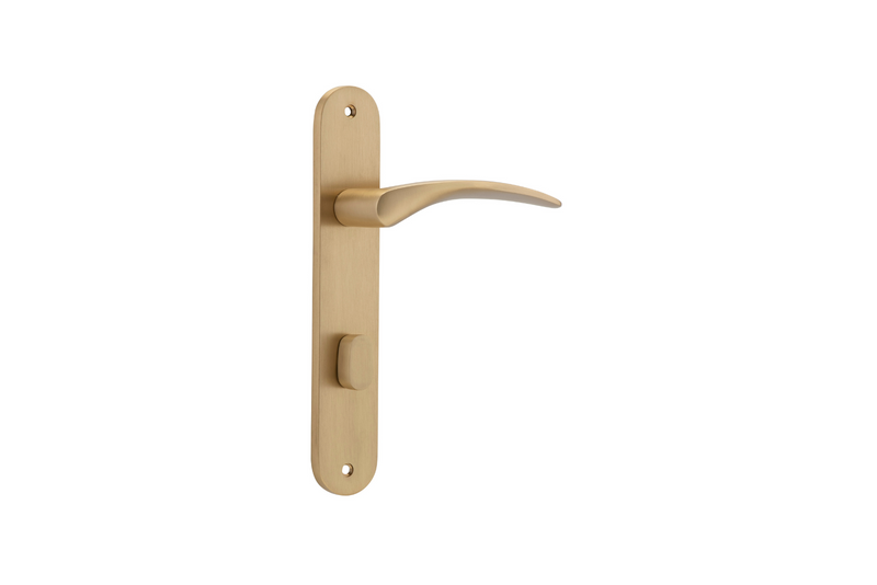 Oxford Lever Oval Brushed Brass