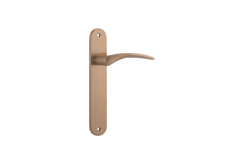 Oxford Lever Oval Brushed Brass