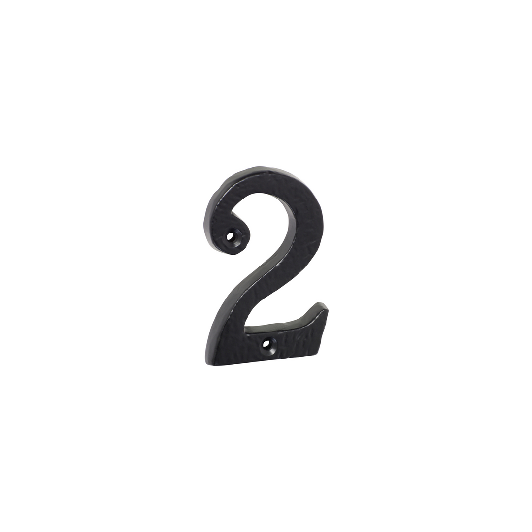 Numeral '2' Matt Black