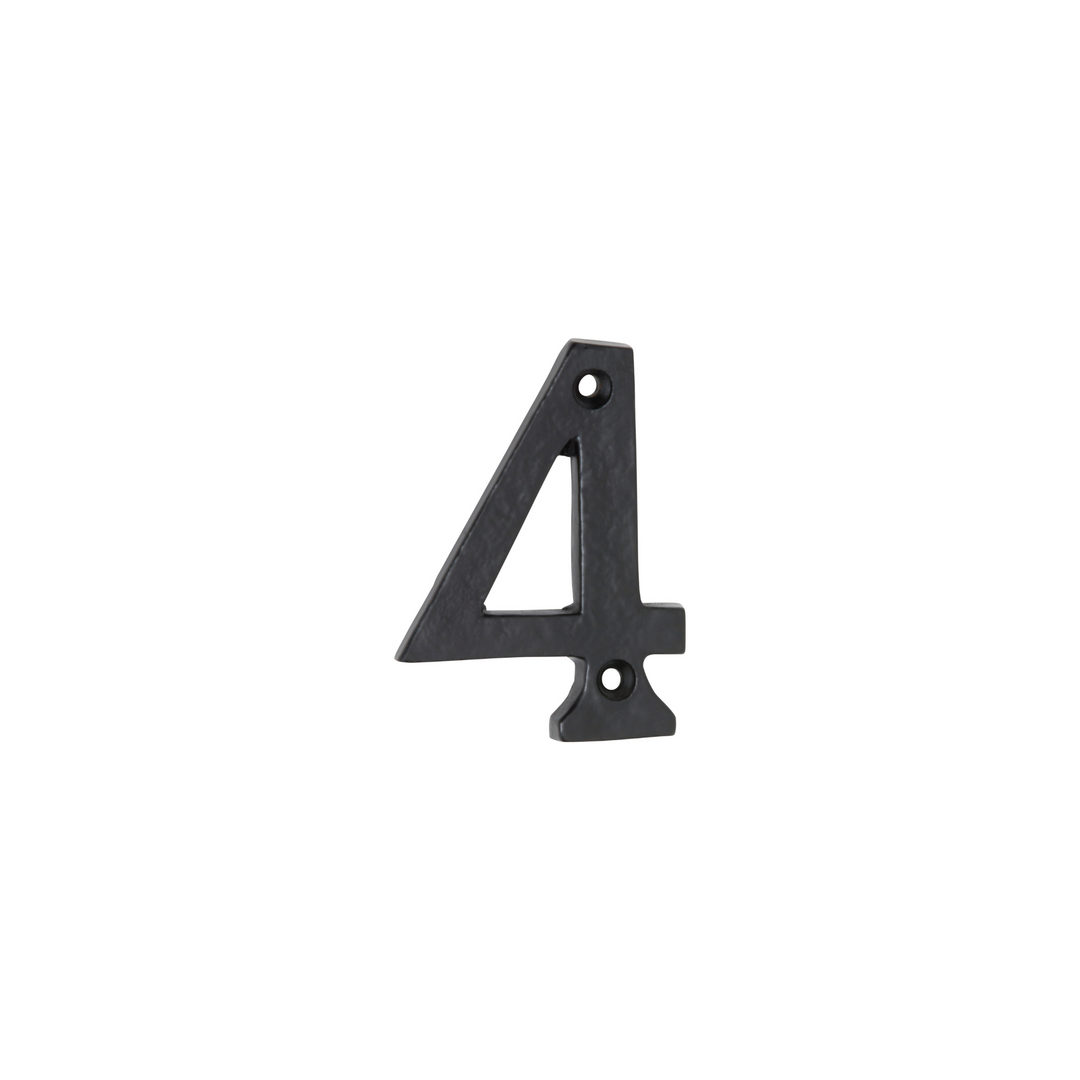 Numeral '4' Matt Black