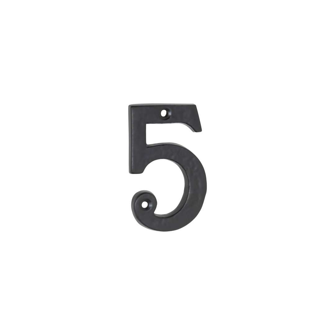 Numeral '5' Matt Black