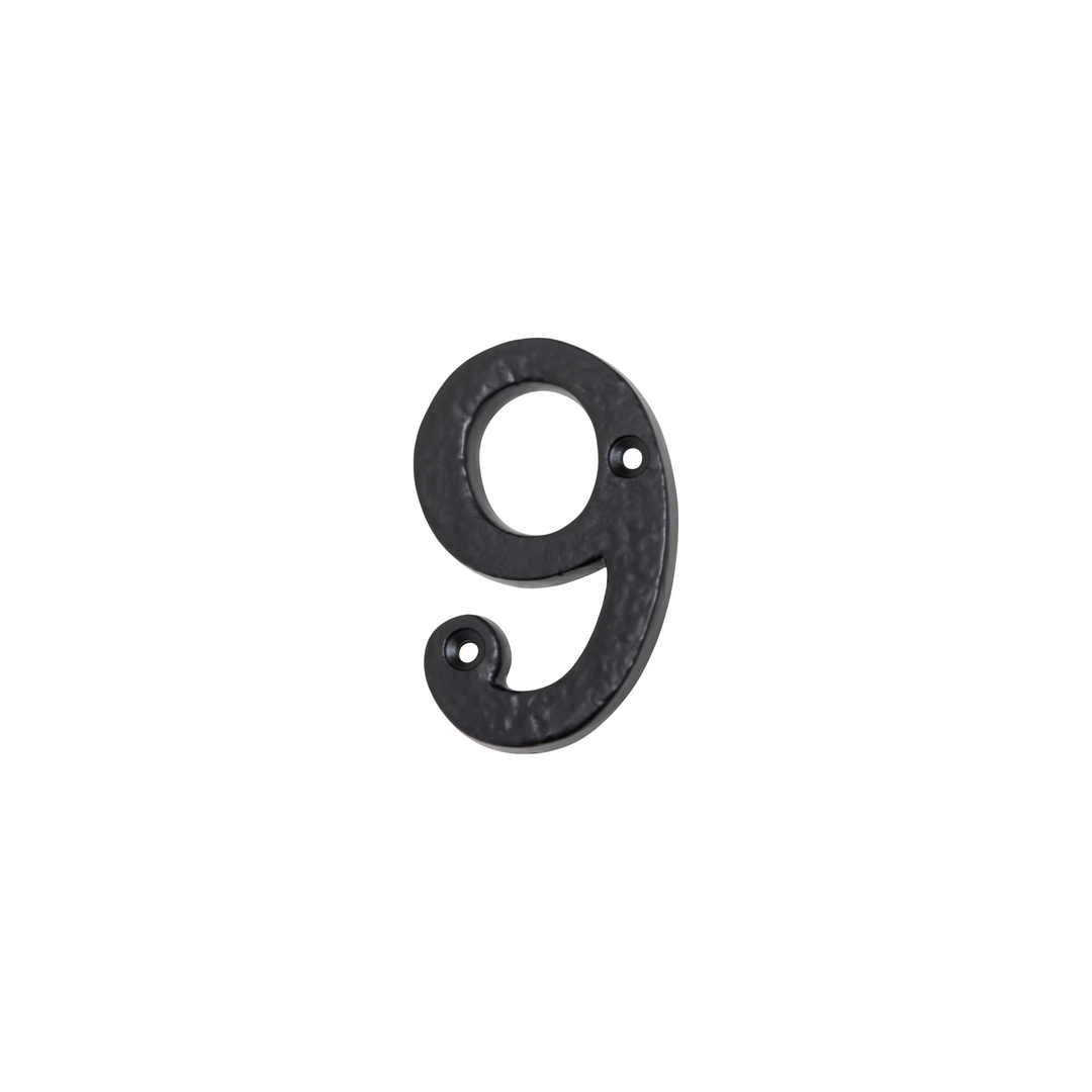 Numeral '9' Matt Black
