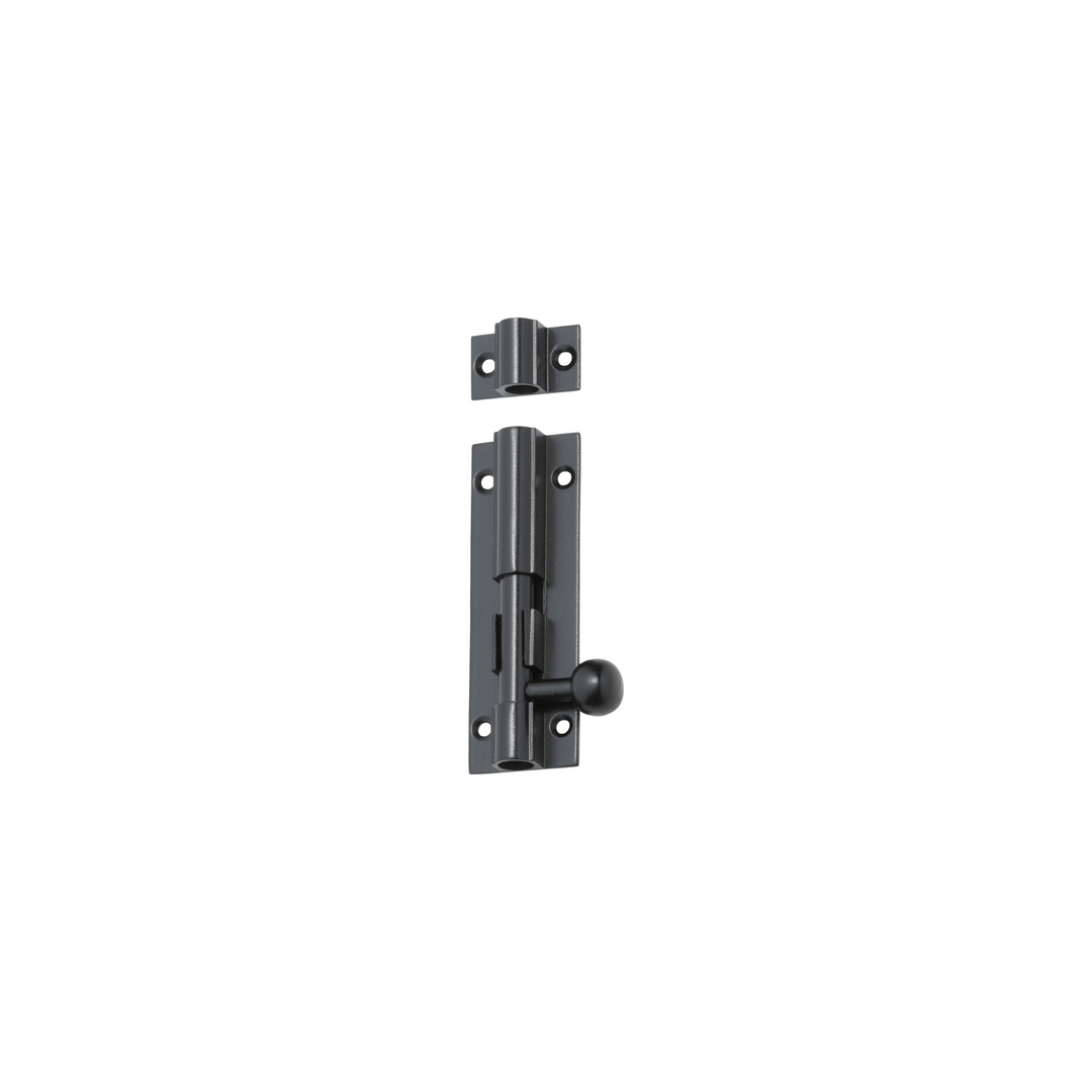 Barrel Bolt Matt Black 75mm
