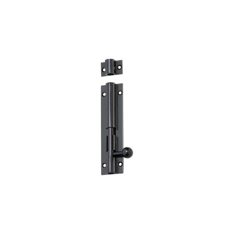 Barrel Bolt Matt Black 100mm