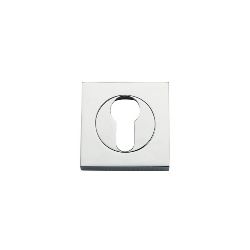 Euro Escutcheon Square Pair Polished Chrome