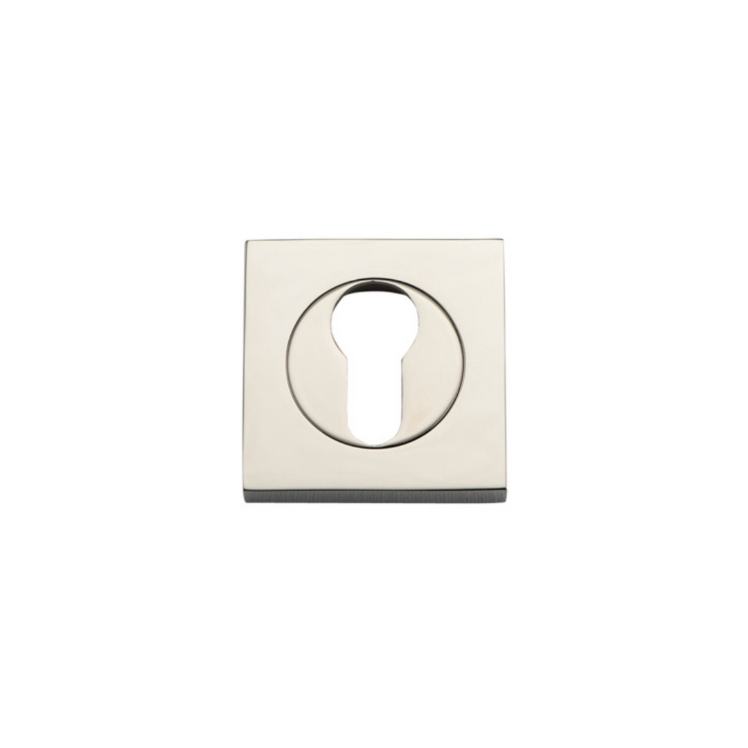 Euro Escutcheon Square Pair Polished Nickel