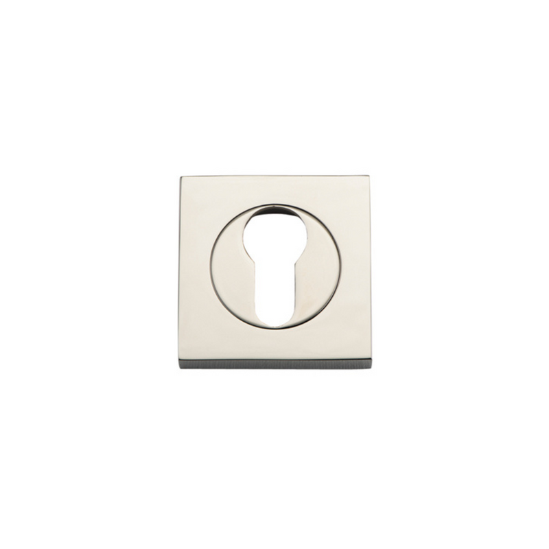 Euro Escutcheon Square Pair Polished Nickel