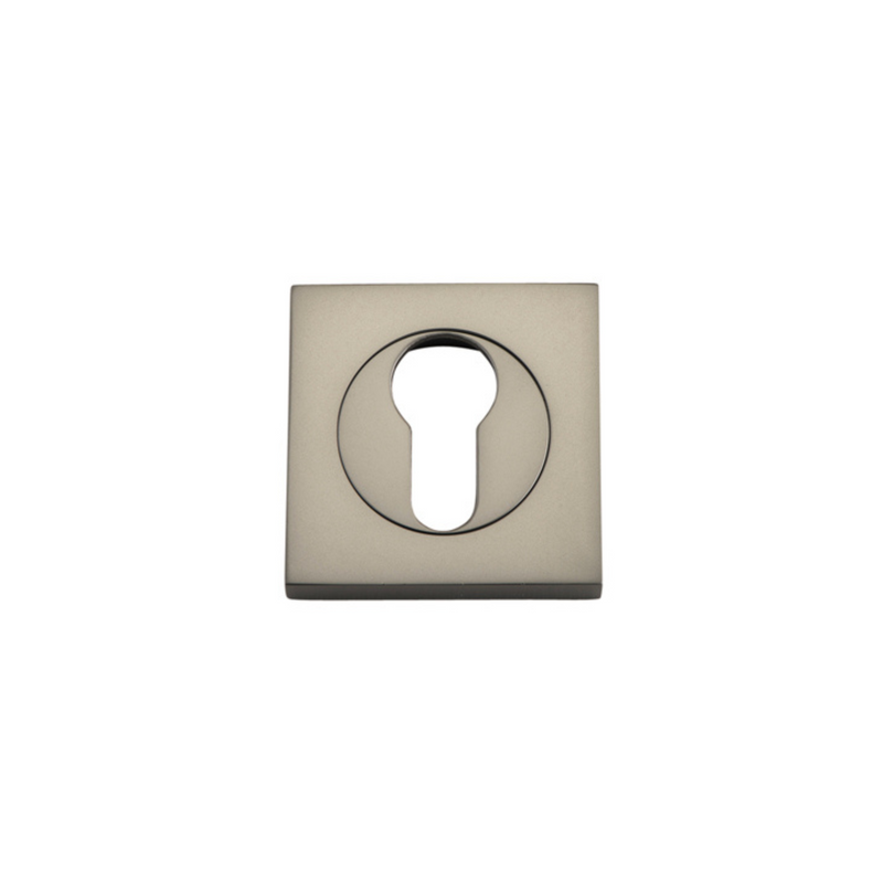 Euro Escutcheon Square Pair Satin Nickel