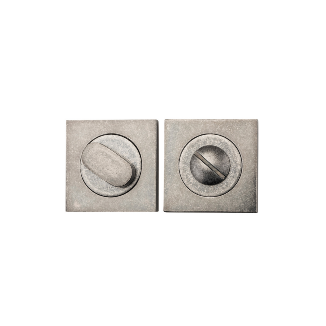Privacy Turn Square Distressed Nickel