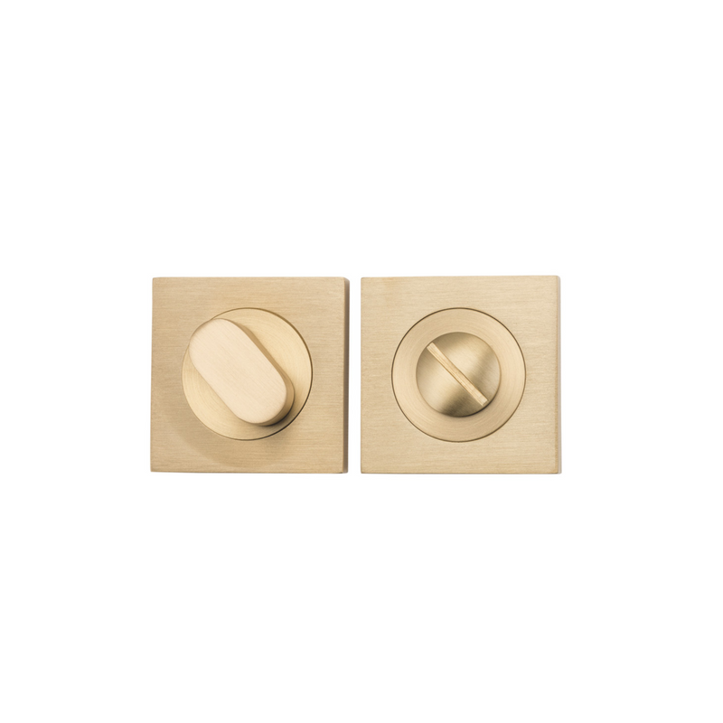 Privacy Turn Square Brushed Brass