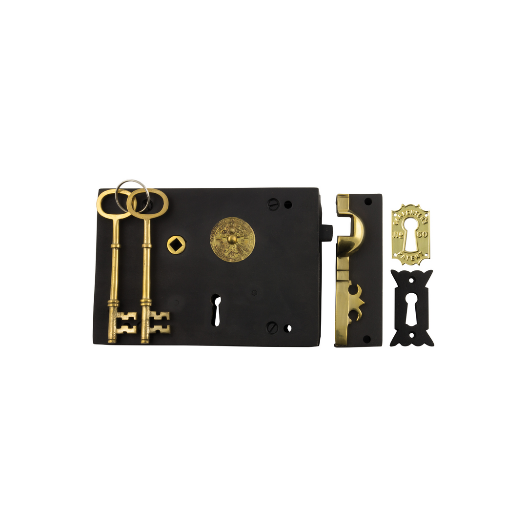 Box Lock Large - Left Hand Antique Finish