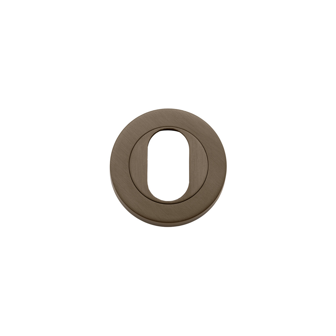 Escutcheon Pair Oval Round Signature Brass