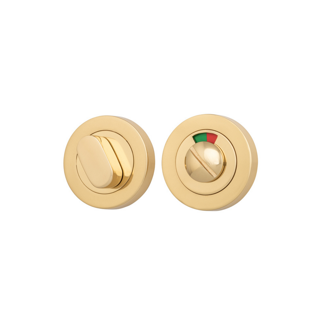 Privacy Turn with Indicator Round Polished Brass