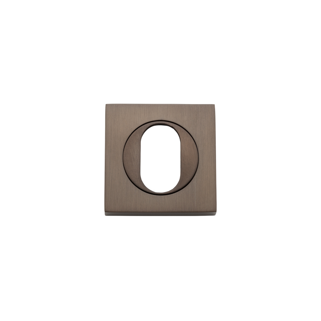 Escutcheon Pair Oval Square Signature Brass