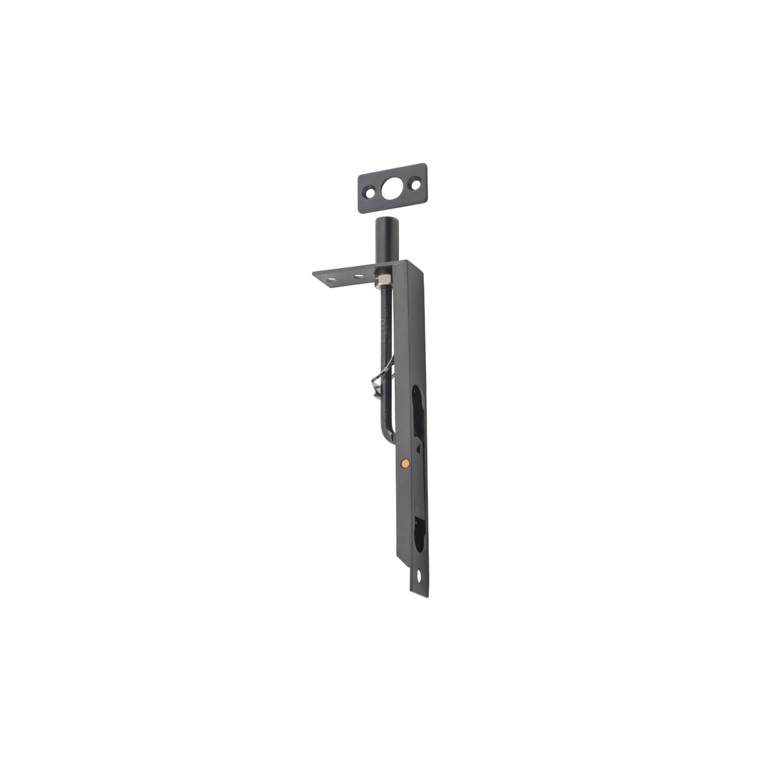 Flush Bolt Matt Black 150mm