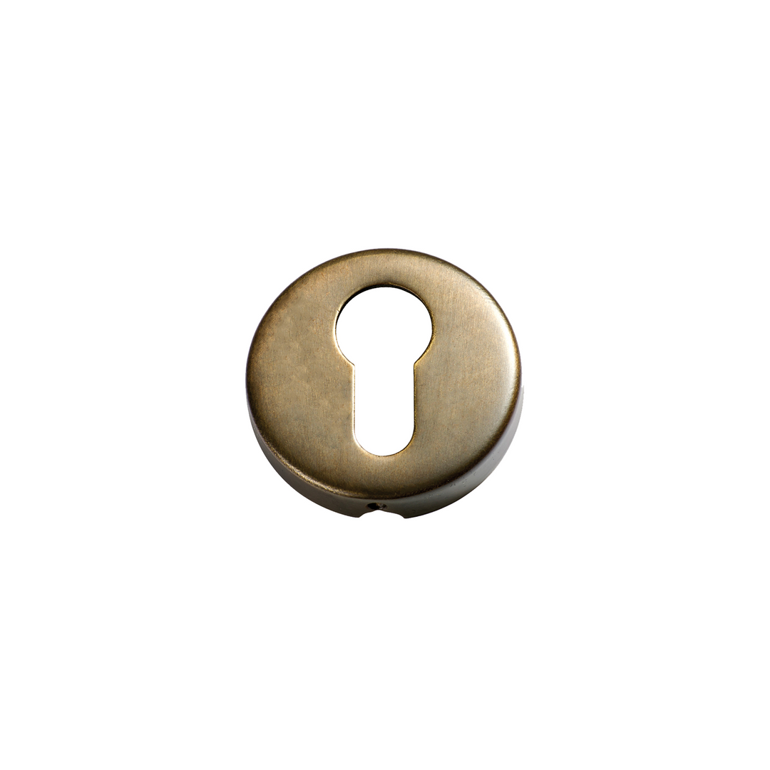 Euro Escutcheon Antique Brass