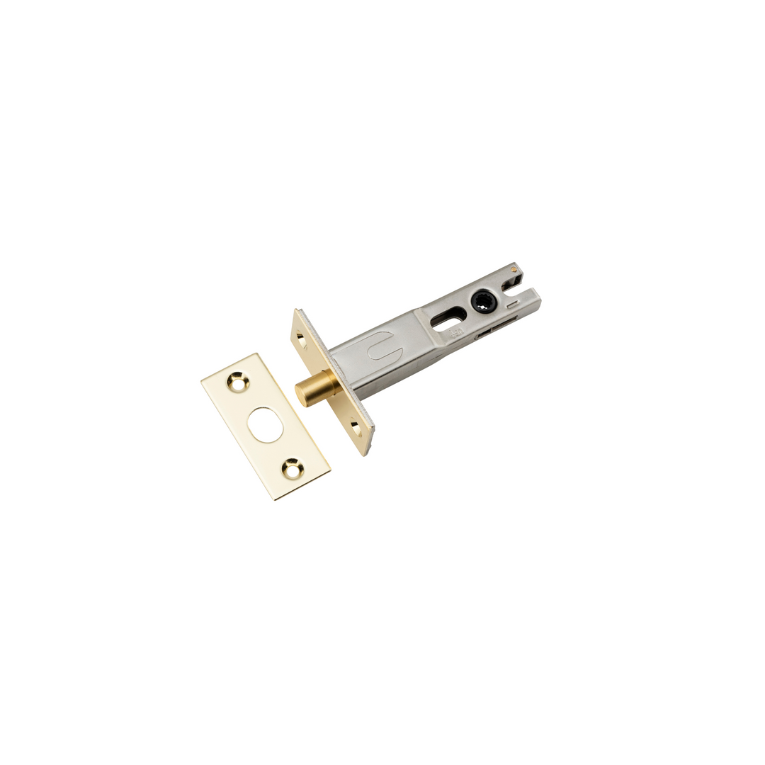 Privacy Bolt Round Polished Brass 70mm