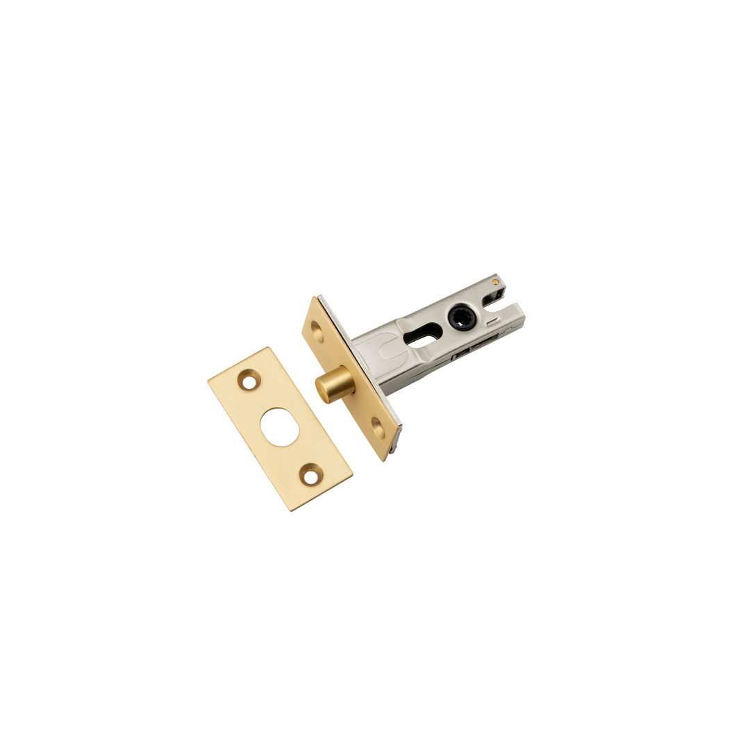 Privacy Bolt Round Brushed Brass 45mm