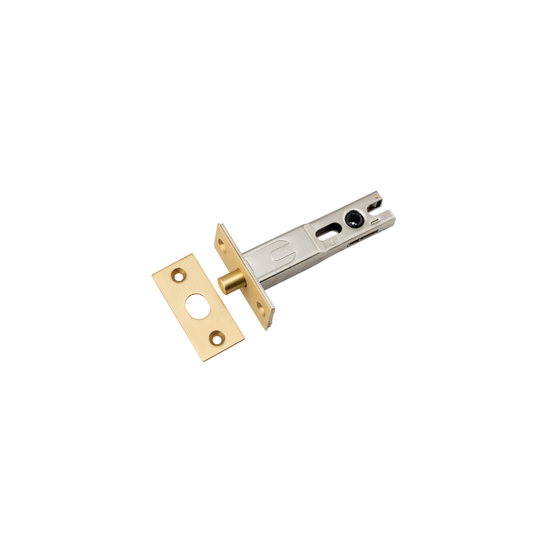 Privacy Bolt Round Brushed Brass 70mm