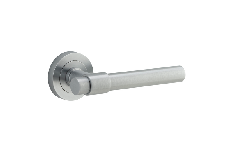 Helsinki Lever on Rose Brushed Chrome