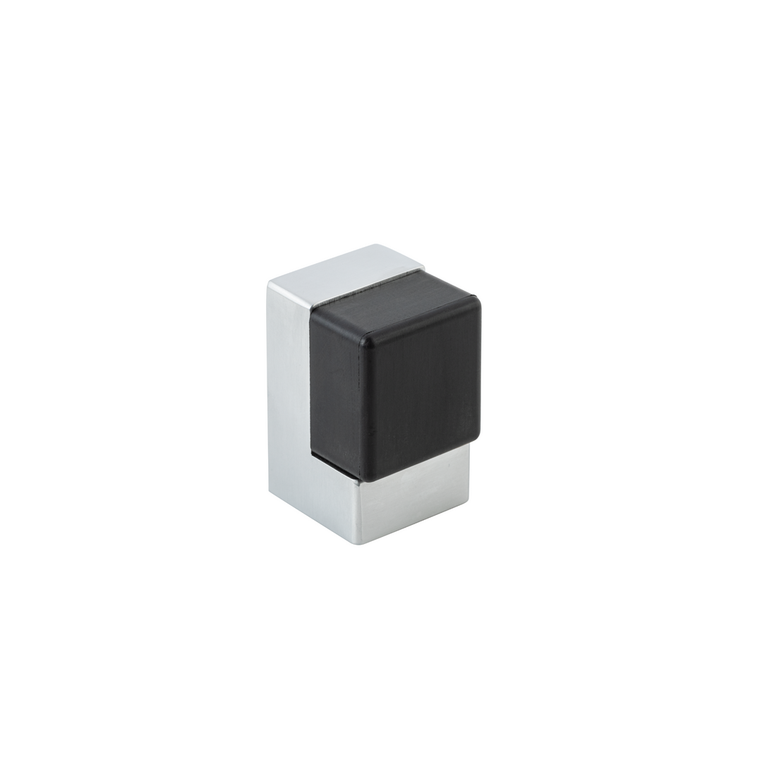 Door Stop -  Square Brushed Chrome