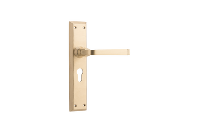 Menton Lever Unlacquered Satin Brass