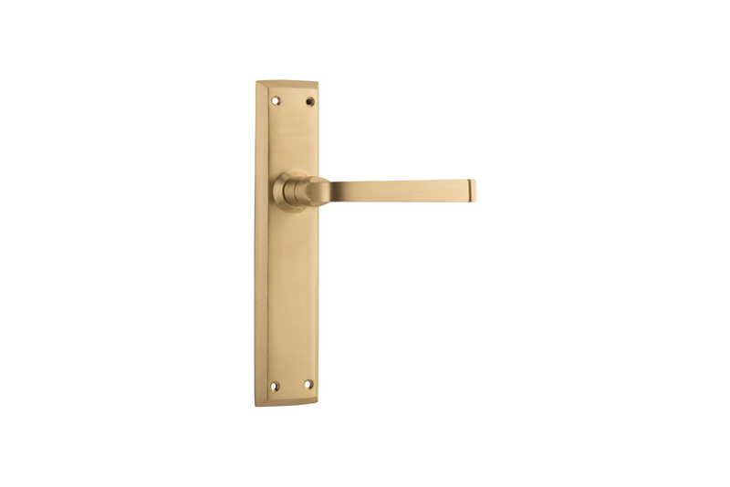 Menton Lever Unlacquered Satin Brass