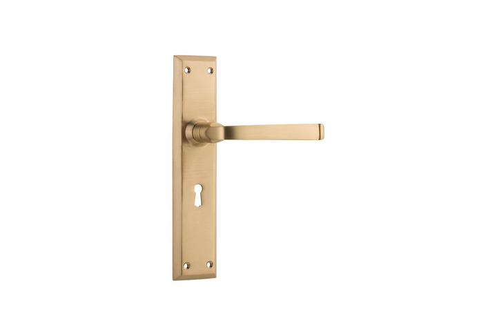 Menton Lever Unlacquered Satin Brass