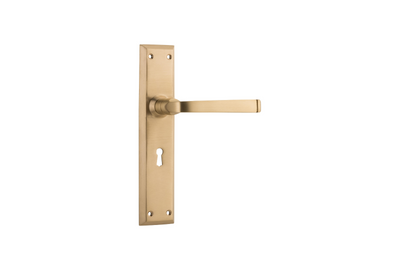 Menton Lever Unlacquered Satin Brass