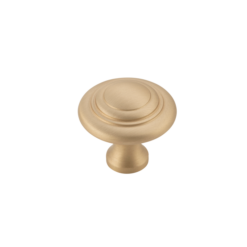 Cupboard Knob Domed Unlacquered Satin Brass 32mm