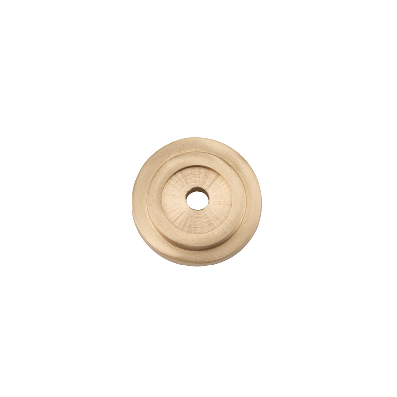 Knob Backplate Unlacquered Satin Brass 25mm