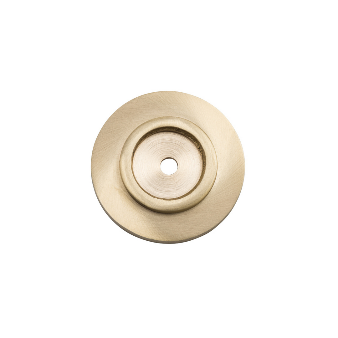 Knob Backplate Unlacquered Satin Brass 38mm