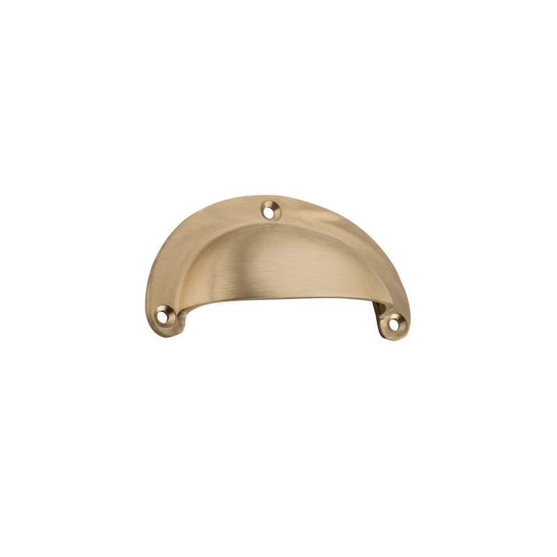 Drawer Pull Plain Large Unlacquered Satin Brass