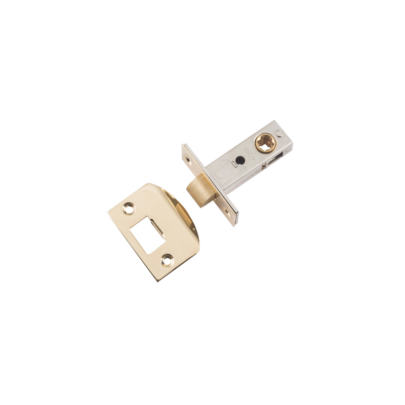 Tube Latch - Split Cam Hard Sprung Polished Brass 45mm