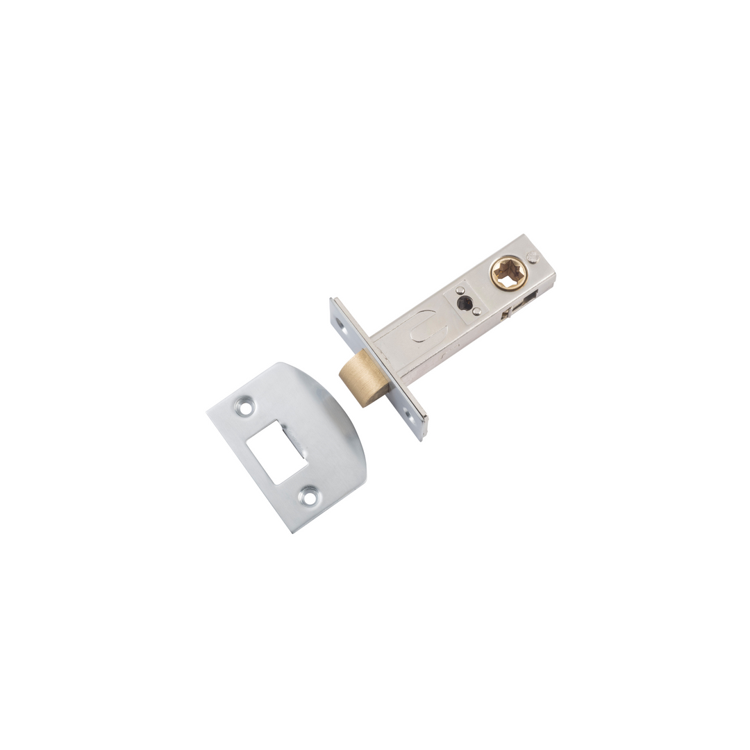 Tube Latch - Split Cam Hard Sprung Satin Chrome 60mm