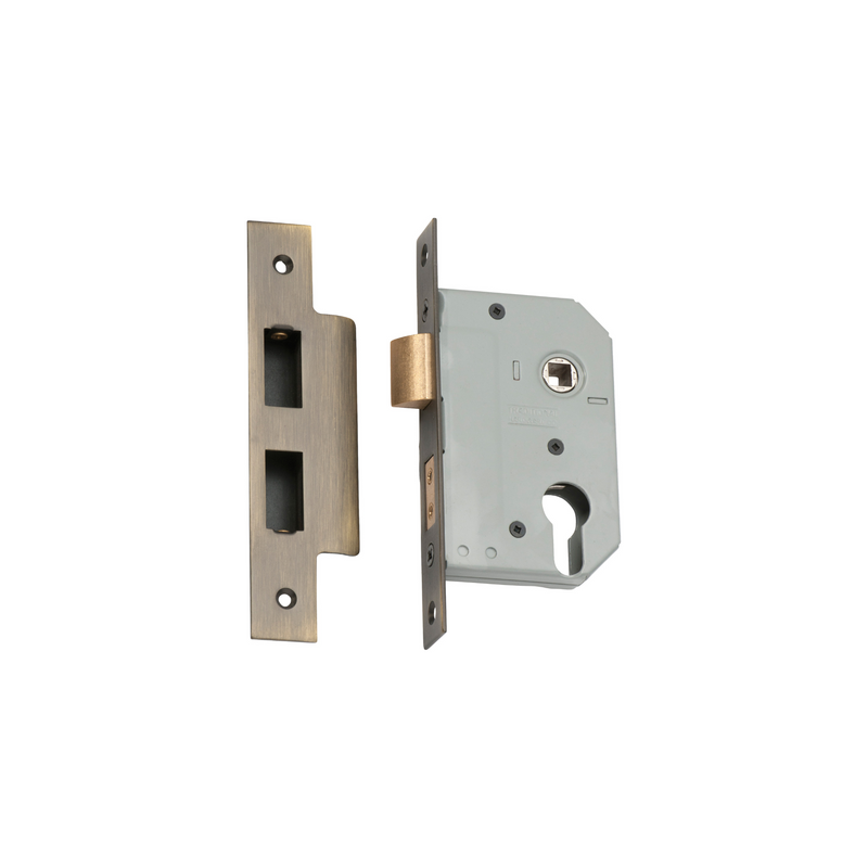 Euro Mortice Lock Antique Brass 46mm